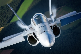 10 września 2017, Sanicole Air-to-Air nad Belgią, Swiss Air Force Boeing F/A-18C Hornet from SWISS HORNET DISPLAY TEAM